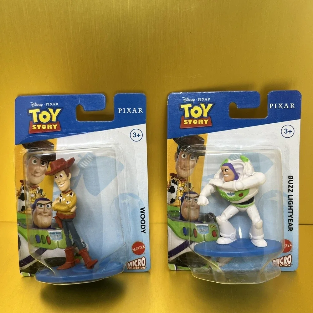 Disney Toy Story Buzz Lightyear & Woody Cake Toppers Mattel Micro Figures 3